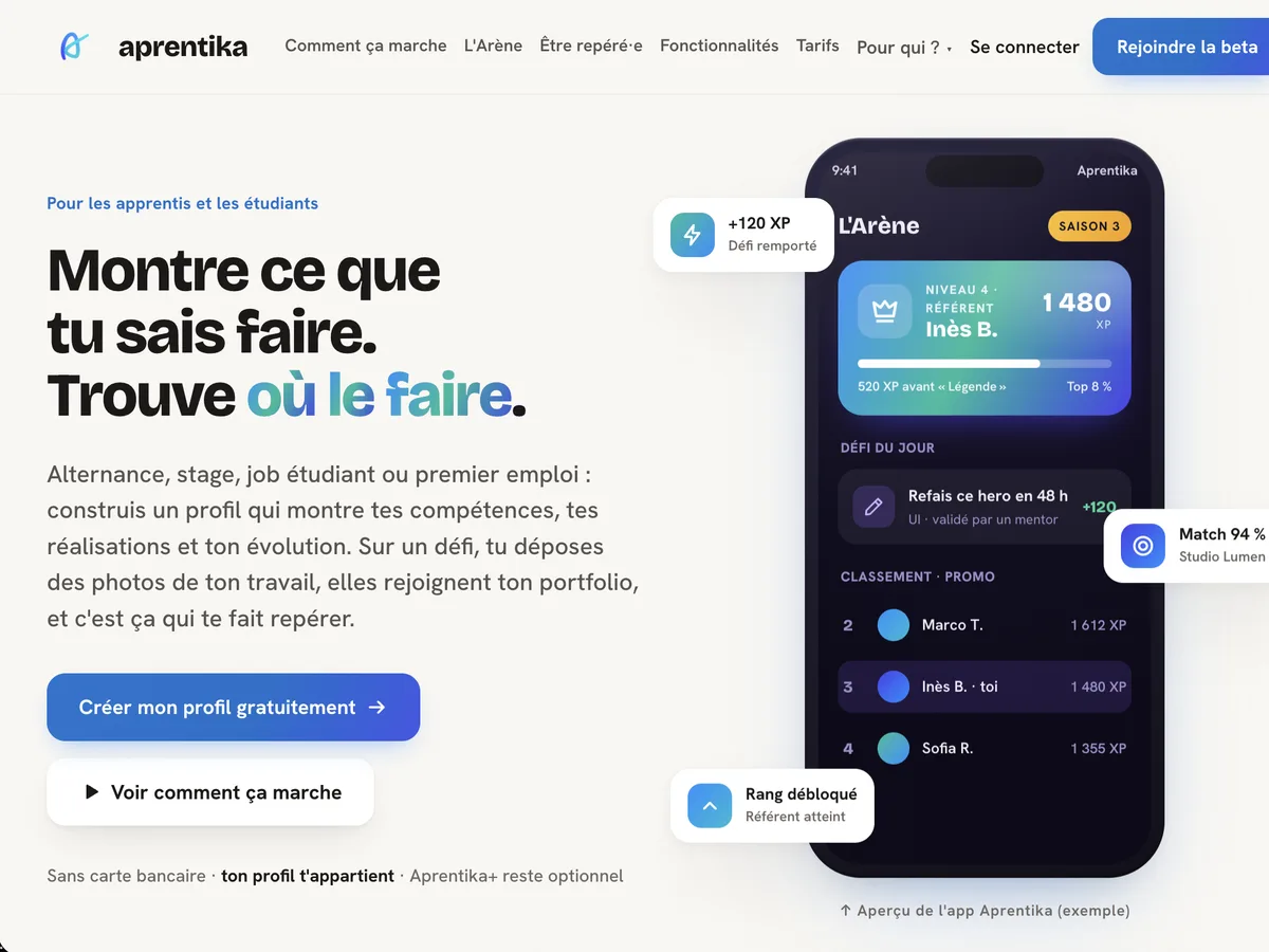 Screenshot of Aprentika